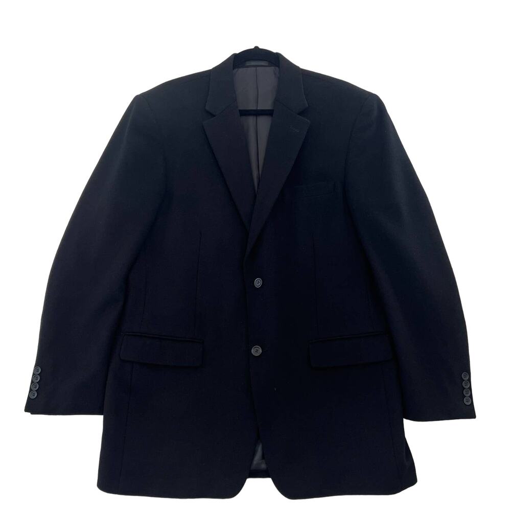 Chereskin Cashmere Wool Silk Black Blazer Jacket Sport Coat Mens 42 Long - Picture 1 of 11